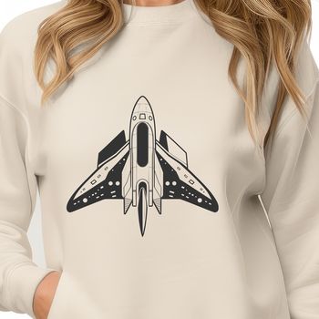 A detailed SVG design of a spacecraft, suitable for various cutting machines and digital editing tools.