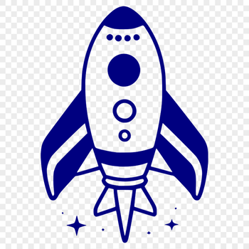 A detailed graphic representation of a rocket ship design.