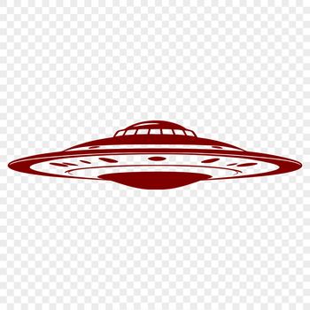 A futuristic spaceship designed with vector graphics for cutting machines like Cricut and laser cutters.