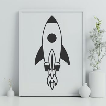 A futuristic spaceship illustration created in vector format.