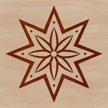 A simple star symbol made from geometric shapes, suitable for vector designs.