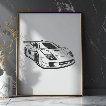 A high-performance vehicle designed for speed, created as a scalable vector graphic.
