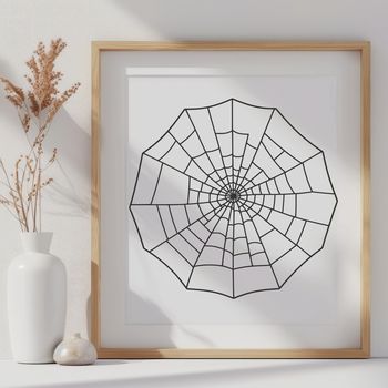 A detailed, editable SVG illustration of a spider web, ideal for vector art designs.