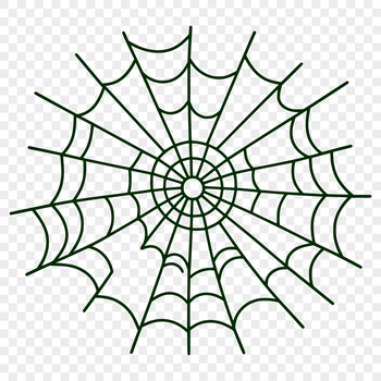 An intricately designed digital representation of a spider's web created using SVG.