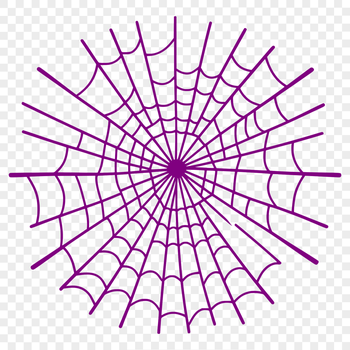 A geometric representation of a spider web, created as a scalable vector graphic (SVG) design.