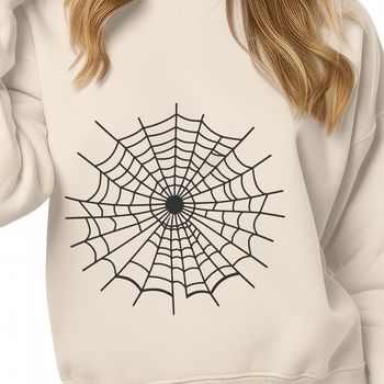 A high-resolution vector illustration of a delicate spider web with intricate patterns.