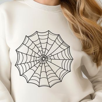 A intricate vector illustration of a spider web.