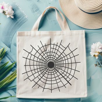 A detailed illustration of a spider web made from interconnected lines.