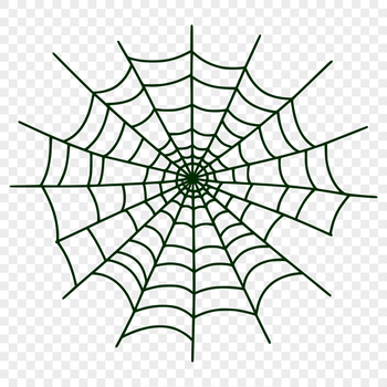 A detailed illustration of a spider web in vector format, suitable for use in graphic design projects.