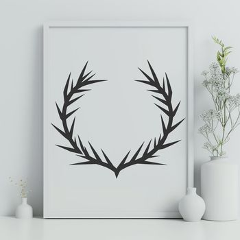 A detailed vector illustration of the Crown of Thorns, a symbol in Christianity.