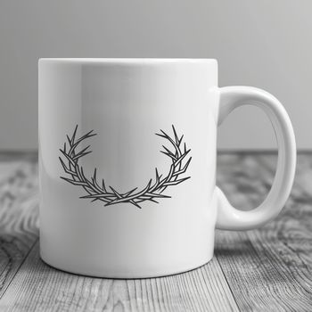 An illustrative crown made from thorns, often associated with Christian iconography.
