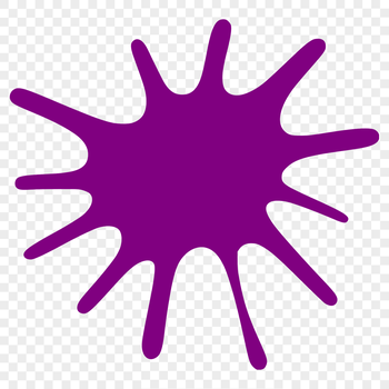 A stylized splat shape with organic texture, suitable for vector design projects.