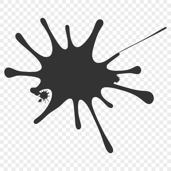 A colorful splat shape created with vector art, suitable for digital cutting and crafting.