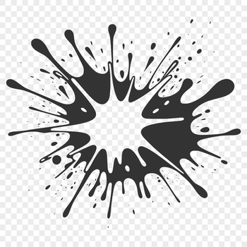 A colorful splat shape with a messy, slimy texture, suitable for crafting and design projects.