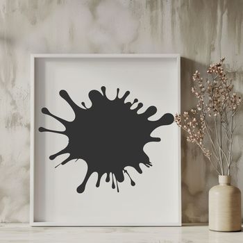 A digital illustration of a splat shape in various colors, suitable for vector art and cutting machine designs.
