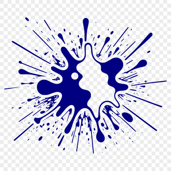 A colorful splat shape created as a vector design for various digital applications.