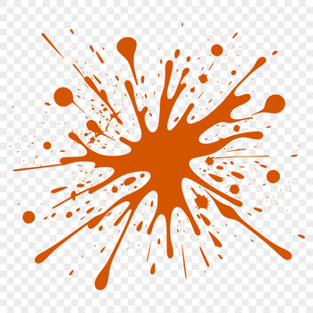 A stylized splat shape made up of rounded blobs of color, suitable for use as clip art or vector design.