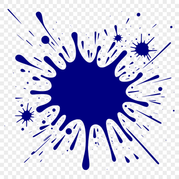 A colorful vector illustration of a splat shape, suitable for various design projects.