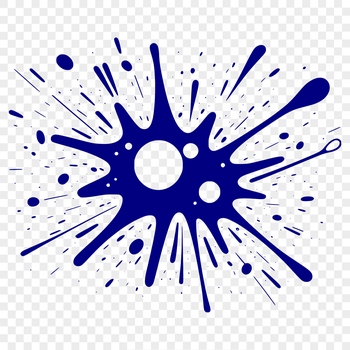 A vector illustration of a colorful splat shape, suitable for graphic design projects.