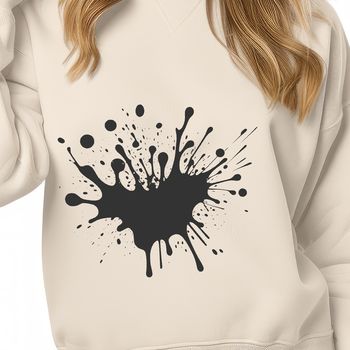 A colorful splat shape for vector designs, suitable for clip art and cutting machine projects.