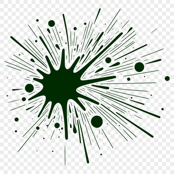 A vector illustration of a random splatter shape in various colors.
