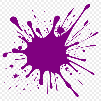 A colorful, irregular shape with rounded edges and organic curves, resembling a splat of slime.