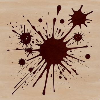 A stylized illustration of a splat shape, suitable for graphic design and digital art projects.