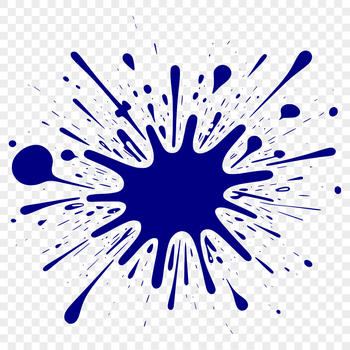 A colorful splat shape made up of gooey slime-like elements.