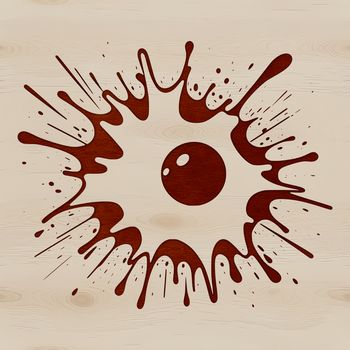 A stylized illustration of a splat, suitable for vector design projects.