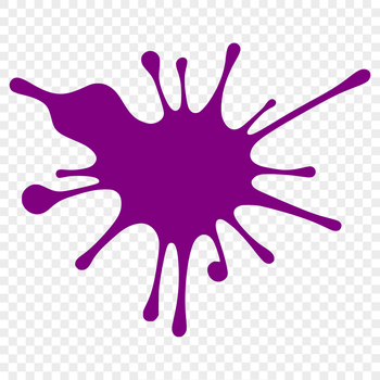 A stylized digital representation of a Splat shape in various colors.