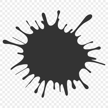 A simple, colorful splat shape, perfect for clip art designs in vector format.