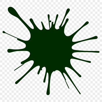 A colorful, irregularly-shaped splat made up of textured elements.