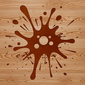 Vector illustration of a splat shape with textured details, suitable for digital and print design applications.