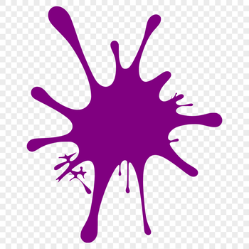 A colorful splat shape made up of overlapping blobs, ideal for use in vector design projects.