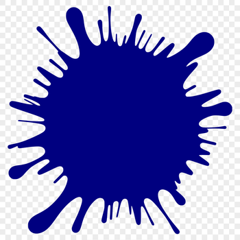 A stylized illustration of a splat shape, suitable for vector design and cutting machine applications.