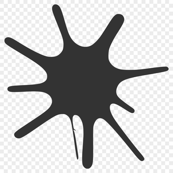 Geometric splat illustration created using a cutting machine template.