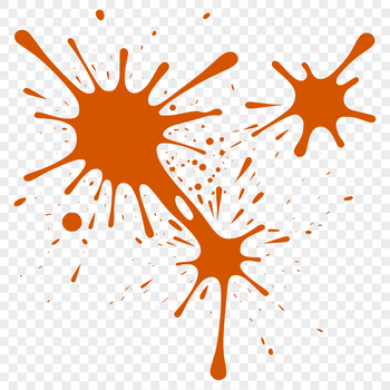 A stylized graphic representation of a splat, suitable for clip art or vector design projects.
