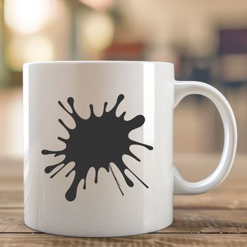 A circular shape with fluid lines forming the center, creating a splat design suitable for various digital applications.