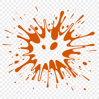 A stylized vector shape resembling a splat of slime or liquid.