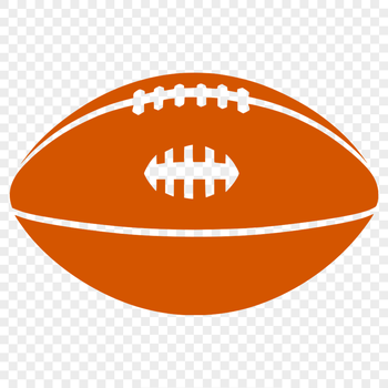 An illustration of an American football used in various sports contexts.