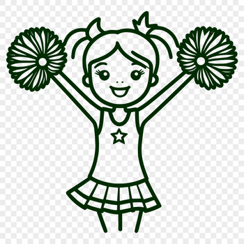 Illustration of a female athlete wearing a sporty outfit and holding megaphone.