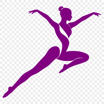 A female gymnast in mid-pose on a balance beam.