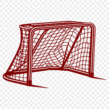 A digital illustration of a hockey goal, created in vector format for seamless scalability.