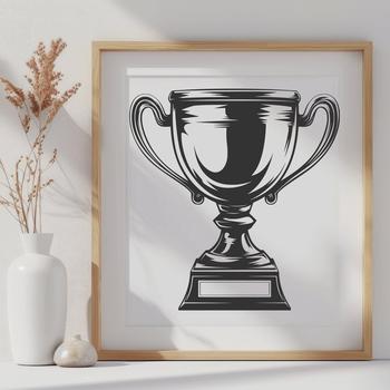 Artistic Trophy In DXF Format - Free Download