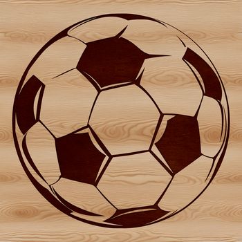 Illustration of a football ball on a white background.