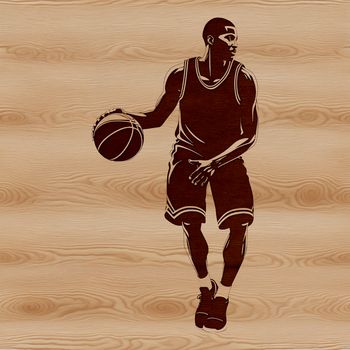 A simple illustration of a basketball, suitable for vector design.
