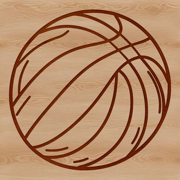 A high-quality digital illustration of a basketball, suitable for vector graphics.
