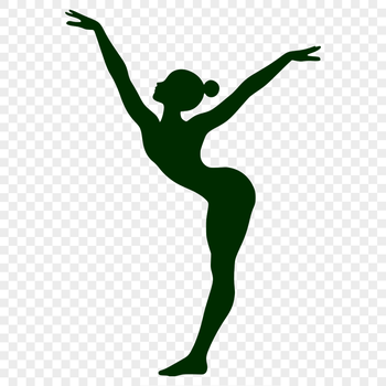 A vector illustration of a gymnast in mid-pose, suitable for vector art and commercial use.
