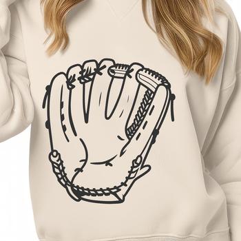 An illustration of a baseball with textured surface and stitching, suitable for vector design and cutting machine projects.