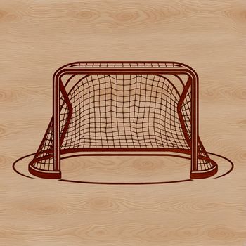 A high-resolution SVG illustration of a hockey goal, ideal for vector art and graphic design projects.